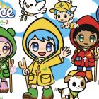 Luce junto a su perro Santino y sus amigos Fe, Xin y Sky