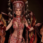 La concursante representó una leyenda ecuatoriana a través de su vestimenta.