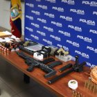 Lo decomisado fue presentado por la Policía, en Durán.