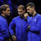 Federer (i) Nadal y Djokovic, el recordado Big Three del tenis mundial.