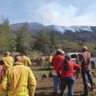Panorámica de incendio forestal en Azuay, en sector Chaucha, Cuenca.