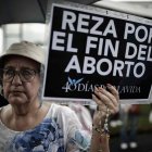Agrupaciones religiosas pedían ""rezar para el fin del aborto""