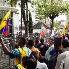 Jornada. Un plantón se registró en los exteriores del Tribunal Contencioso Electoral.