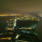 Fotografía aérea de sectores sin luz en Guayaquil.