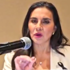 La vicepresidenta de la República, Verónica Abad.