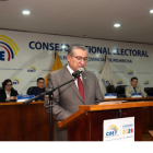 El consejero José Cabrera, en el sorteo público de miembros de las juntas receptoras del voto.