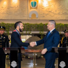 Nayib Bukele viajó a Costa Rica a un evento oficial con su homólog Rodrigo Chaves.