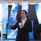 Martín Solís durante su presentación.