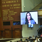 Verónica Abad, vía online, en la Asamblea Nacional.