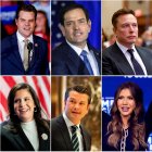 Una composición de fotografías donde aparecen algunos miembros del nuevo equipo de Donald Trump.