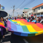 La marcha recorrió las principales calles de Latacunga.