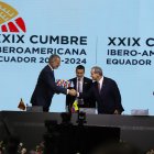 El presidente Daniel Noboa pasó la Secretaria Pro Témpore de la Cumbre al rey Felipe VI de España.