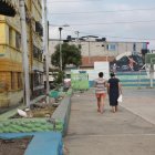 En esta cancha se encontraban las cuatro personas que fueron baleadas.