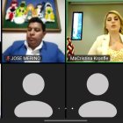 Los vocales suplentes del CNE brindaron una rueda de prensa.