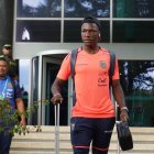 Moisés Caicedo jugador de Ecuador en las calles de Barranquilla.