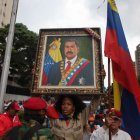 Simpatizantes chavistas participan en una manifestación el 28 de septiembre.