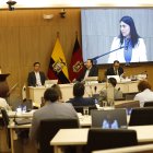 Verónica Suárez, gerente de la Epmaps, compareció este 19 de noviembre de 2024 en el Concejo Metropolitano.