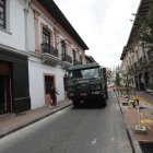 El Centro Histórico de Quito se encuentra militarizado por las protestas de este 21 de noviembre.