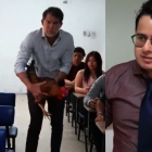 Francesco Tabacchi irrumpe en un video junto a un gallo y el creador de contenido Pansito.