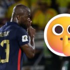 El gesto de Enner Valencia en el partido de Ecuador ante Colombia.