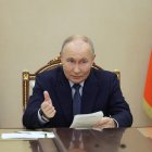 El presidente ruso Vladimir Putin se reúne con jefes militares en Moscú el 22 de noviembre de 2024.