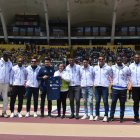 Algunos de los exfutbolistas y glorias de la selección durante una de sus últimas visitas al estadio Olímpico Atahualpa en calidad de estudiantes.