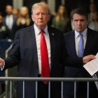 El presidente electo durante su presentación en uno de los casos que se siguen en su contra en un tribunal de Nueva York.