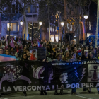 Un momento de la manifestación que ha recorrido este 25N las calles de Barcelona.
