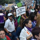 La marcha del 25N en Quito avanza con normalidad.