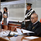 El juez Javier de la Cadena, en la audiencia de revisión de medidas cautelares, de procesados de Purga.