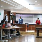 Proceso. En la diligencia se estimaba la revisión de medidas pedida por 3 investigados por el delito de delincuencia organizada.