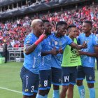 Jugadores de El Nacional celebraron el primer gol en la final de Copa Ecuador ante IDV