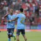 La celebración de los jugadores de El Nacional tras ganar la final de la Copa Ecuador.