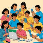 ILUSTRACIÓN. Cada día, los jóvenes están más involucrados con las redes sociales.