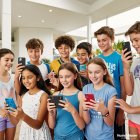 ILUSTRACIÓN. Desde muy chicos, los jóvenes ya tienen a la mano dispositivos electrónicos.