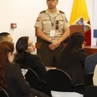 La vicepresidenta Verónica Abad asistió a la audiencia en Quito.