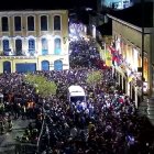 Aforo. El concierto realizado en la Plaza de San Francisco no cumplió con el aforo permitido se registraron desmanes y riñas