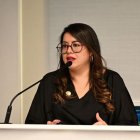 Andrea Arrobo fue la primera ministra de Energía del gobierno de Daniel Noboa.