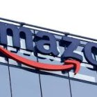 Vista del logo de la compañía Amazon, en una fotografía de archivo.