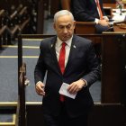 Jerusalén. El primer ministro Benjamin Netanyahu, en el parlamento.
