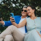 Marcela Aguiñaga con su novio, Mauricio Guim