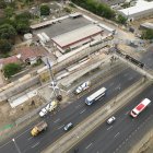 En la vía Perimetral se está construyendo ya la nueva terminal de vía a la costa y el paso peatonal que conectará a los usuarios con la obra.