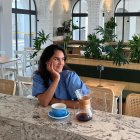 Andrea Salgado, en su cafetería Sailor Coffee