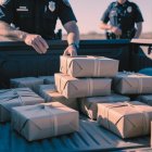 ILUSTRACIÓN. Los paquetes estaban encaletados en una camioneta.