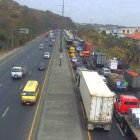 Congestionamiento vehicular se registró en la vía Perimetral, la mañana de este miércoles 11 de diciembre.