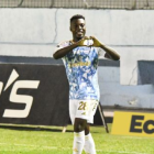 Maicon Solís en la celebración de gol con la camiseta de Emelec en 2024