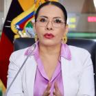 Diana Atamaint, presidenta del CNE y hermana del cónsul del Ecuador en Queens, nombrada por Daniel Noboa.