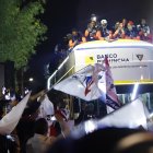 Los integrantes de Liga de Quito protagonizaron una caravana tras ganar la LigaPro 2024.