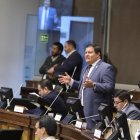 El asambleísta Jaime Moreno, de Construye, fue uno de los interpelantes en el juicio político contra la exministra Andrea Arrobo.