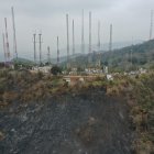 Una foto panorámica de Cerro Azul, en la que se puede apreciar parte de las 82 hectáreas que resultaron afectadas por incendio forestal.